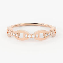 Load image into Gallery viewer, Brilliant Diamond Band in 14k Gold / Round Diamond Ring / Gold Band White Diamond Ring / Genuine Diamond Wedding Band - Jalvi &amp; Co.
