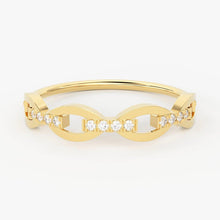 Load image into Gallery viewer, Brilliant Diamond Band in 14k Gold / Round Diamond Ring / Gold Band White Diamond Ring / Genuine Diamond Wedding Band - Jalvi &amp; Co.