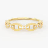 Brilliant Diamond Band in 14k Gold / Round Diamond Ring / Gold Band White Diamond Ring / Genuine Diamond Wedding Band