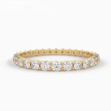 Diamond Eternity Ring / 14k Gold Womens Full Eternity Diamond Ring / 0.95 ctw 4 Prong Diamond Eternity Wedding Band / Stackable Ring