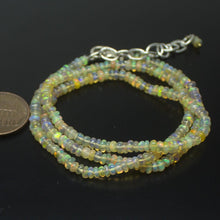 Load image into Gallery viewer, Fire Ethiopian Opal Smooth Rondelle Gemstone Beads 16inches 2.5mm 4mm - Jalvi &amp; Co.