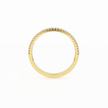 Load image into Gallery viewer, Half Eternity Diamond Wedding Ring / 14k Gold Double Row Micro Pave Half Eternity Ring Wedding Band for Women - Jalvi &amp; Co.