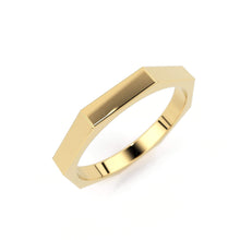 Load image into Gallery viewer, Octagon Gold Ring / 14k Solid Gold Ring / Minimalist Geometric Design Ring / Bolt Shape Ring / Simple Ring / Wedding Ring, Gifts for Her - Jalvi &amp; Co.