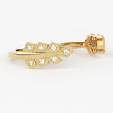 Round Diamond Band in 14k Gold / Arrow Diamond Ring / Gold Band White Diamond Ring / Round Diamond Wedding Band