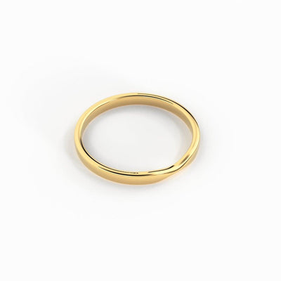 Twisted Gold Wedding Band / 14K Solid Gold Wedding Band / Yellow Gold Ring / Dainty Stacking Ring / Simple Delicate Ring / Thin wedding band - Jalvi & Co.