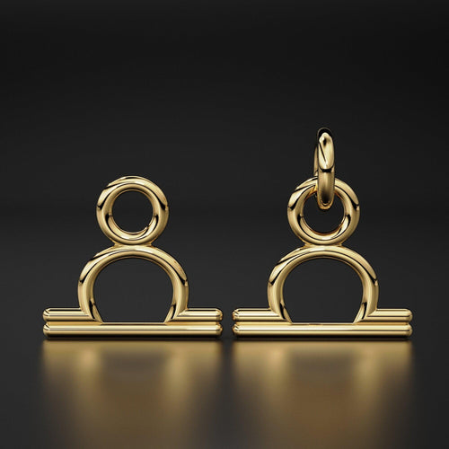 Libra Zodiac Necklace Star Sign Pendant Astrology Birthday Gift in Solid 14k or 18k Gold - Jalvi & Co.