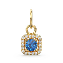 Load image into Gallery viewer, London Blue Topaz Diamond 14k Gold Charm / Blue Gemstone Solid Gold Pendant / Handmade Topaz Pendant / Gemstone Jewelry / Dainty Charm - Jalvi &amp; Co.