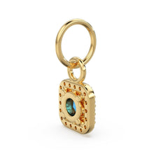 Load image into Gallery viewer, London Blue Topaz Diamond 14k Gold Charm / Blue Gemstone Solid Gold Pendant / Handmade Topaz Pendant / Gemstone Jewelry / Dainty Charm - Jalvi &amp; Co.