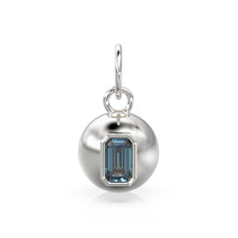 Load image into Gallery viewer, London Blue Topaz Emerald 18k Gold Bauble Ball Gold Charm / Blue Gemstone Handmade Gold Pendant / 14k Jewelry Making November Birthstone - Jalvi &amp; Co.