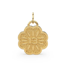 Load image into Gallery viewer, Lucky Number 13 Solid Gold 14k 18k Milgrain Design Flower Shape Pendant / Gold Pendant / Lucky Number Pendant - Jalvi &amp; Co.