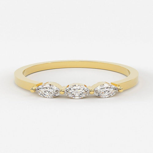 Marquise Diamond Ring / 14k Solid Gold Marquise Diamond Shared Prong Women's Wedding Ring - Jalvi & Co.