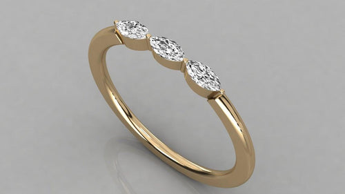 Marquise Diamond Ring / 14k Solid Gold Marquise Diamond Shared Prong Women's Wedding Ring - Jalvi & Co.