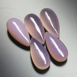 matching pair, 15x8mm, Natural Rose Pink Chalcedony Smooth Pear Drops Briolette Gemstone Beads - Stunning Elegant Pairs
