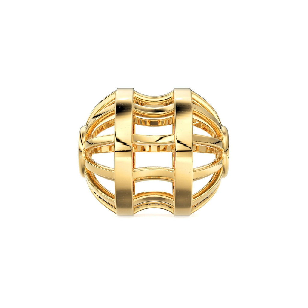Meshed Fancy Shape Solid Gold 14k 18k Solid Gold Spacer Bead Jewelry Making Supply available in 7mm - Jalvi & Co.
