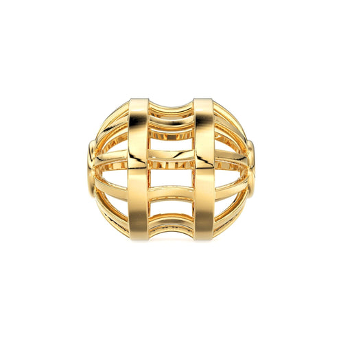 Meshed Fancy Shape Solid Gold 14k 18k Solid Gold Spacer Bead Jewelry Making Supply available in 7mm - Jalvi & Co.