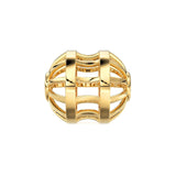 Meshed Fancy Shape Solid Gold 14k 18k Solid Gold Spacer Bead Jewelry Making Supply available in 7mm