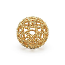 Load image into Gallery viewer, Milgrain Round Solid Gold 14k 18k Handmade Gold Spacer Bead Jewelry Making Supply 6mm 8mm 10mm - Jalvi &amp; Co.