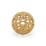 Milgrain Round Solid Gold 14k 18k Handmade Gold Spacer Bead Jewelry Making Supply 6mm 8mm 10mm