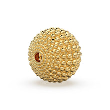 Load image into Gallery viewer, Milgrain Round Solid Gold 14k 18k Spacer Finding Bead, Gold Spacer, Gold Finding, Solid Gold Bead 9mm - Jalvi &amp; Co.