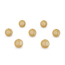 Load image into Gallery viewer, Milgrain Spiral Round Shape Solid Gold 14k 18k Handmade Gold Spacer Bead Jewelry Making Supply 6mm 8mm 10mm - Jalvi &amp; Co.