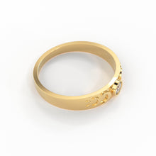 Load image into Gallery viewer, Moon Phase Ring / Full Moon Diamond Ring / Crescent Band / 14k or 18k Solid Gold / Boho Gold Ring / Celestial Ring / Bezel Set Ring - Jalvi &amp; Co.