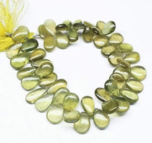 Load image into Gallery viewer, Moss Aquamarine Heliodor Smooth Loose Pear Drop Beads Strand 14mm 17mm 5&quot; - Jalvi &amp; Co.