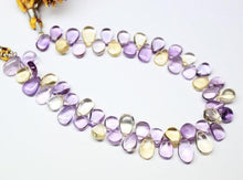 Load image into Gallery viewer, Multi Ametrine Smooth Pear Drop Spacer Gemstone Loose Beads Strand 10mm 15mm 8&quot; - Jalvi &amp; Co.