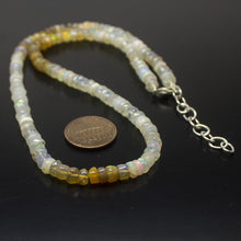 Load image into Gallery viewer, Multi-Color Ethiopian Opal Smooth Rondelle Gemstone Beads 18inches 4mm 4.5mm - Jalvi &amp; Co.