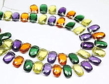 Load image into Gallery viewer, Multi Color Quartz Faceted Cushion Beads 16x10mm 8inches - Jalvi &amp; Co.