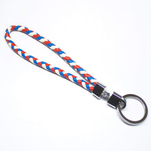 Load image into Gallery viewer, Multi Coloured Bolo Leather Steel Key Holder - Jalvi &amp; Co.