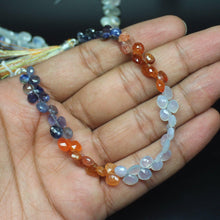 Load image into Gallery viewer, Multi Gemstone Faceted Heart Drop Faceted Loose Gemstone Beads 4&quot; 5mm 6mm - Jalvi &amp; Co.