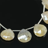 Mystic Grapolite Faceted Heart Briolette Gemstone Loose Beads Strand 4