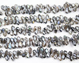 Mystic Silver Labradorite Faceted Twisted Briolette Teardrop Beads 10mm 14mm 8