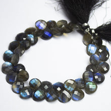 Load image into Gallery viewer, Natural AAA Finest Quality Blue Labradorite Faceted Heart Beads 10mm 8&quot; - Jalvi &amp; Co.