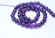 Load image into Gallery viewer, Natural African Amethyst Purple Smooth Ball Round Gemstone Bead Strand 5.5mm 13&quot; - Jalvi &amp; Co.