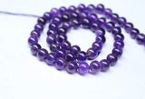 Natural African Amethyst Purple Smooth Ball Round Gemstone Bead Strand 5.5mm 13