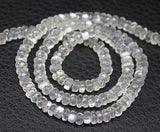 Natural African Ceylon Moonstone Faceted Loose Rondelle Beads Strand 4mm 14