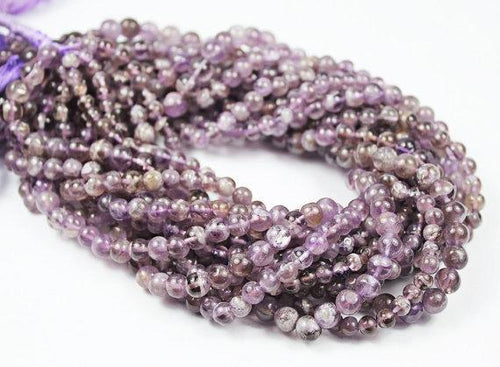 Natural Amethyst Smooth Ball Round Loose Gemstone Spacer Beads Strand 13