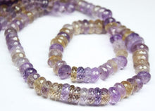 Load image into Gallery viewer, Natural Ametrine Faceted Rondelle Gemstone Loose Craft Beads Strand 8mm 12mm 16&quot; - Jalvi &amp; Co.