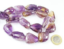 Load image into Gallery viewer, Natural Ametrine Faceted Tumble Nugget Gemstone Loose Beads Strand 24mm 29mm 10&quot; - Jalvi &amp; Co.