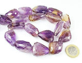 Natural Ametrine Faceted Tumble Nugget Gemstone Loose Beads Strand 24mm 29mm 10