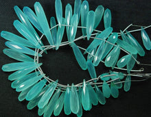 Load image into Gallery viewer, Natural Aqua Chalcedony Faceted Tear Drop Beads 27mm 30mm 8inches - Jalvi &amp; Co.