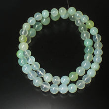 Load image into Gallery viewer, Natural Aqua Chalcedony Smooth Round Beads 7mm 9.5mm 16inches - Jalvi &amp; Co.