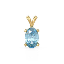 Load image into Gallery viewer, Natural Aquamarine Charm, 18k Solid Gold Charm, Handmade Gold Charm, Blue Aquamarine Gemstone Pendant Necklace, March Birthstone Charm - Jalvi &amp; Co.