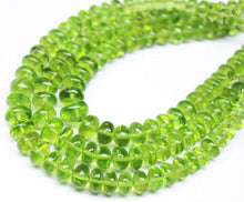 Load image into Gallery viewer, Natural Arizona Green Peridot Smooth Rondelle Loose Gemstone Beads 5mm 7mm 7&quot; - Jalvi &amp; Co.