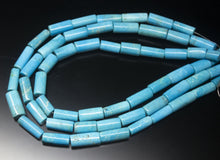Load image into Gallery viewer, Natural Arizona Turquoise Smooth Round Tube Gemstone Beads 11.5&quot; 7mm 17mm - Jalvi &amp; Co.