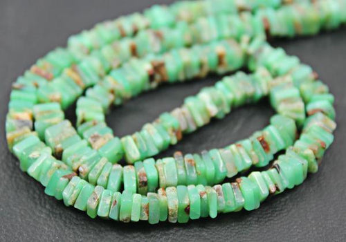 Natural Bi Chrysoprase Smooth Polished Heishi Loose Cube Beads Strand 5mm 7mm 8