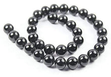 Load image into Gallery viewer, Natural Black Onyx Smooth Round Ball Loose Gemstone Beads Strand 15&quot; 41pc 10mm - Jalvi &amp; Co.