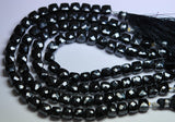 Natural Black Spinel Faceted Box Loose Gemstone Beads Strand 8