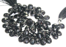 Load image into Gallery viewer, Natural Black Spinel Faceted Pear Drop Loose Gemstone Beads Strand 11mm 14mm 8&quot; - Jalvi &amp; Co.